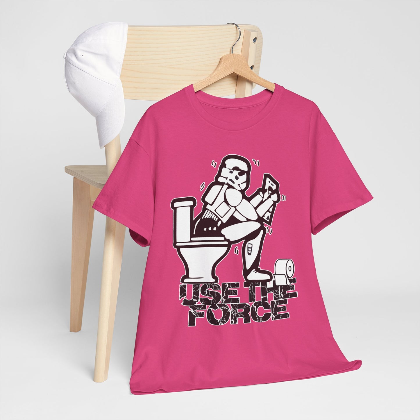 Use The Force, Unisex Heavy Cotton Tee, Star Wars, funny, restroom jokes, graphic design, png