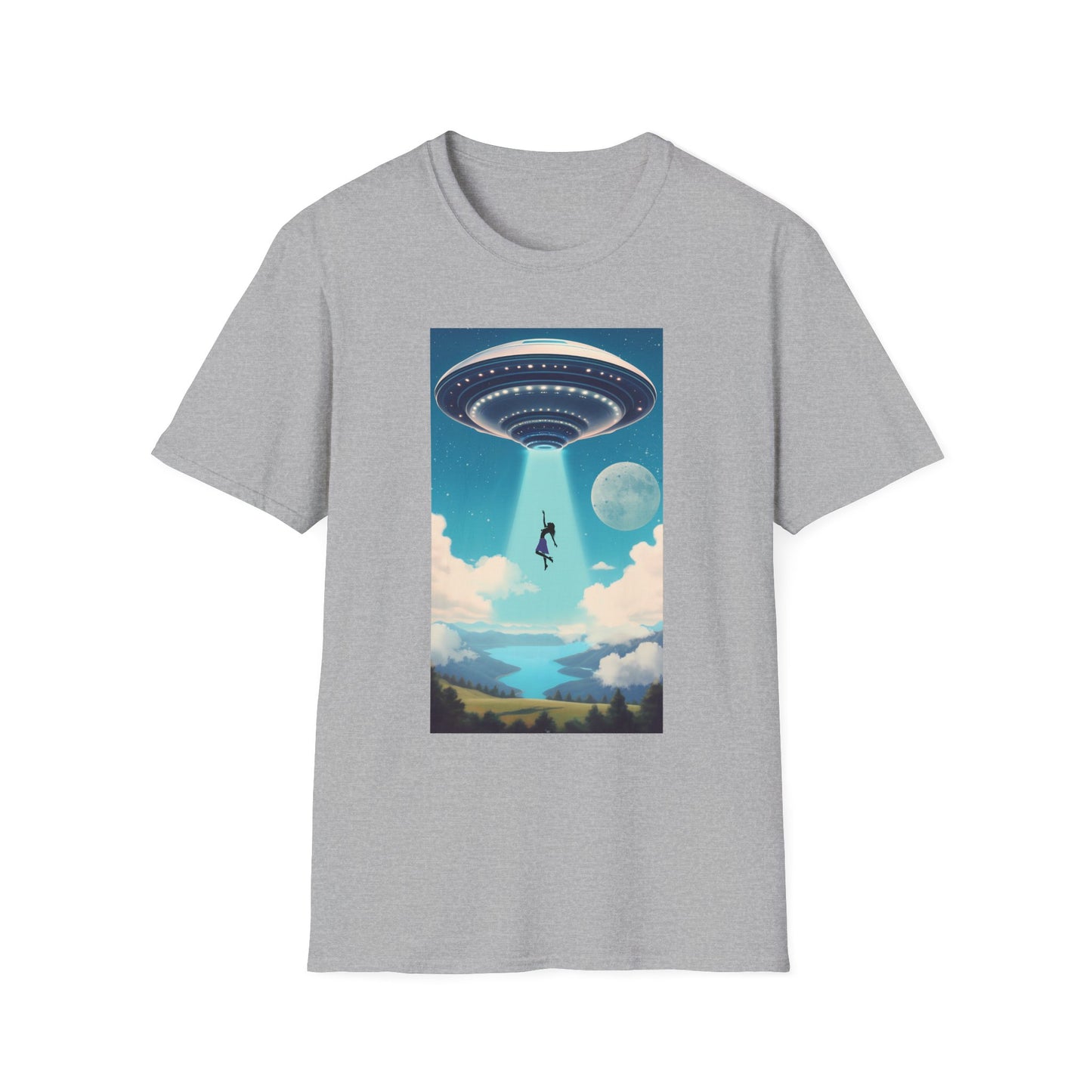 Cosmic Abduction Unisex T-Shirt | Space Alien Tee, UFO Graphic Shirt, Sci-Fi Fan Gift, Casual Style, Cool Vintage Look
