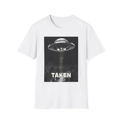 Taken 3, Alien Theme Unisex Softstyle T-Shirt, Fun Graphic Tee for UFO Lovers, Great for Casual Wear, Gifts for Sci-Fi Fans, Cool Shirt