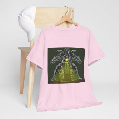 Alien Biker Neon Sci‑Fi Motorcycle T-Shirt
