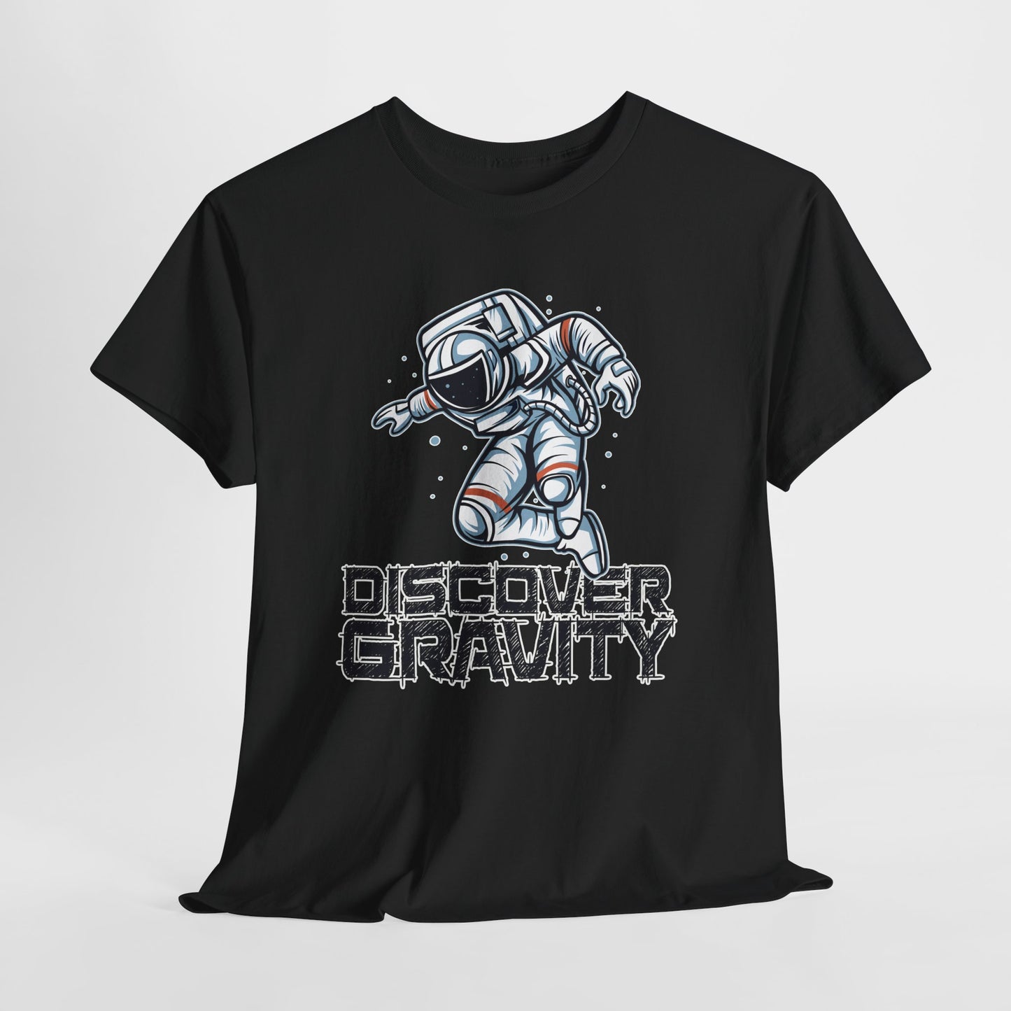 Discover Gravity. Unisex Heavy Cotton Tee - Fun Astronaut, Astronomy Graphic Tee - Unisex graphic design, png Express Delivery available