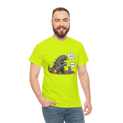 Godzilla, Son and SpaceX, Unisex Heavy Cotton Tee, print design, t-shirt, t-shirts, t-shirts, png, funny, cartoons, tee