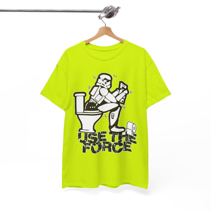 Use The Force, Unisex Heavy Cotton Tee, Star Wars, funny, restroom jokes, graphic design, png