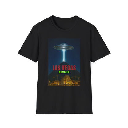 Luxor UFO, Las Vegas UFO Unisex Softstyle T-Shirt - Retro Nevada Design, graphic design, t-shirts, tshirts, tees, GraphicTees, png