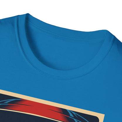 Cosmic Alien Peace Unisex Softstyle T-Shirt, Vintage UFO Tee, Space Lover Gift, Sci-Fi Fan Shirt, Trendy Graphic Tee, GraphicTees, t-shirts