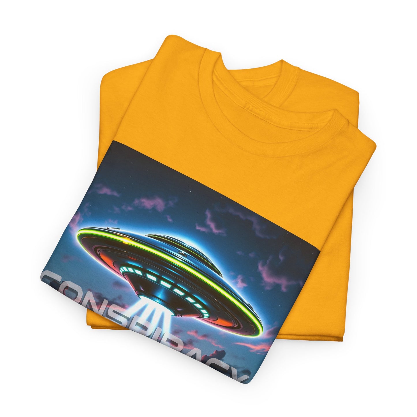 Retro Neon Alien UFO T-Shirt — "Conspiracy at DC" Graphic Tee