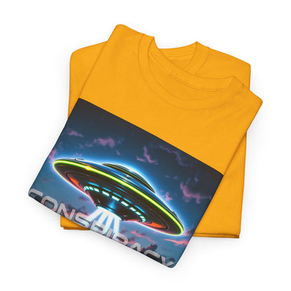 Retro Neon Alien UFO T-Shirt — "Conspiracy at DC" Graphic Tee