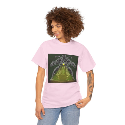 Alien Biker Neon Sci‑Fi Motorcycle T-Shirt