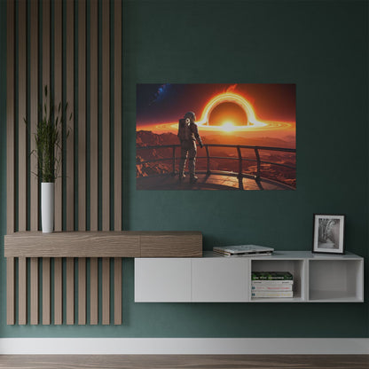 Astronaut Watching Blackhole, Satin Poster, Space Art Print, Cosmic Decor, Wall Art for Space Lovers, Unique Gift for Astronaut Fans, t-shirts, tshirts, tees