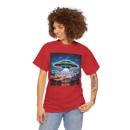 Retro Neon Alien UFO T-Shirt — "Conspiracy at DC" Graphic Tee