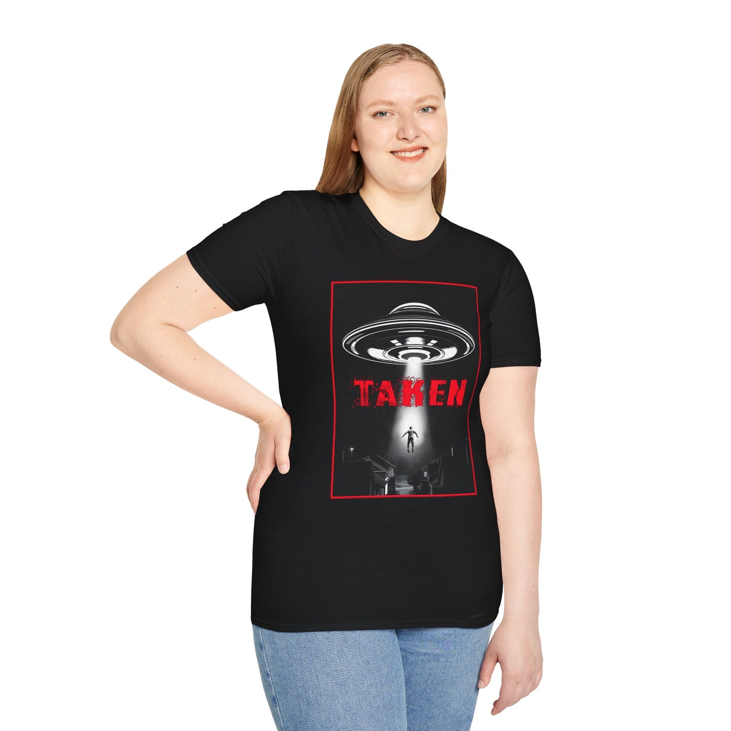 Taken, Alien Abduction, Unisex T-Shirt, Taken Graphic Tee, UFO Gift, Casual Wear, Sci-Fi Fan Apparel, Fun Statement Shirt, GraphicTees