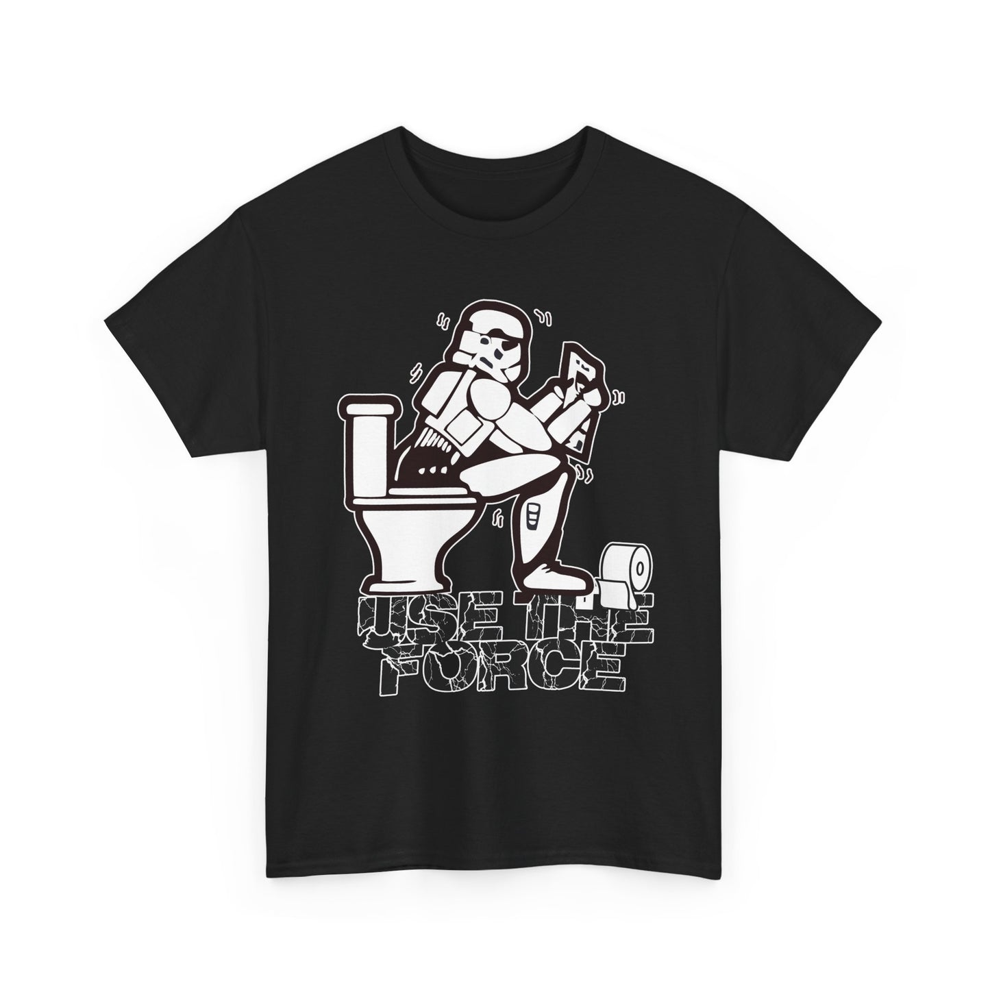 Use The Force, Unisex Heavy Cotton Tee, Star Wars, funny, restroom jokes, graphic design, png