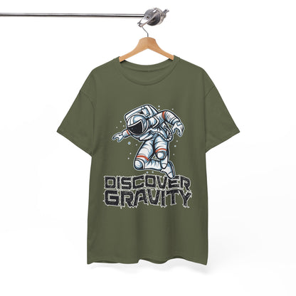Discover Gravity. Unisex Heavy Cotton Tee - Fun Astronaut, Astronomy Graphic Tee - Unisex graphic design, png Express Delivery available