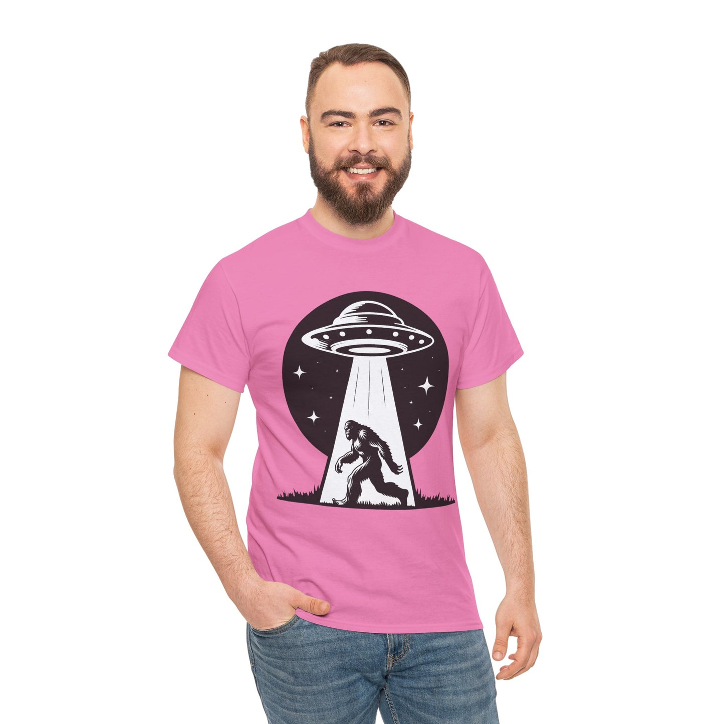 Bigfoot UFO Unisex Tee Graphic Design T-Shirt, GraphicTees, png, sublimation