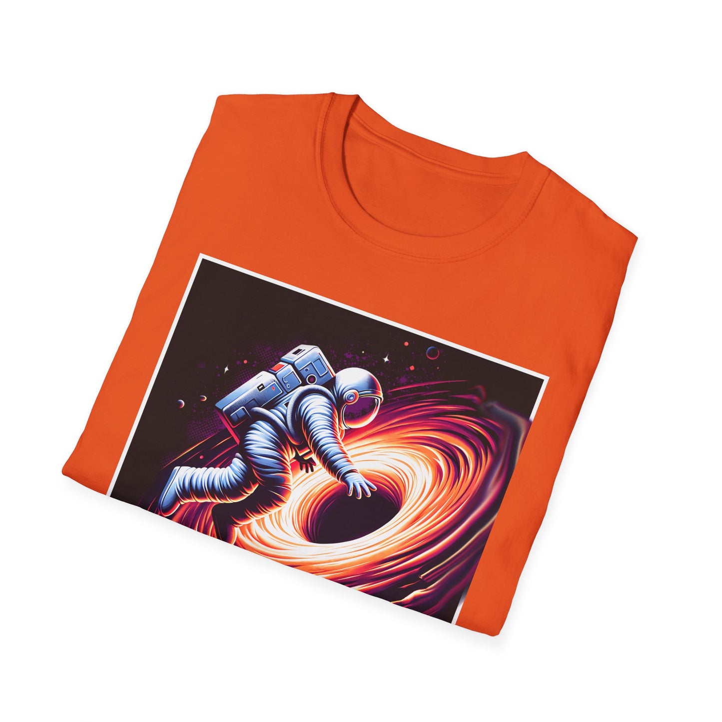 Falling Into a Blackhole Unisex Softstyle, T-Shirt, Space Lover Gift, Sci-Fi Tee, Astronomy Shirt, Creative Graphic T-Shirt, Gift Astronaut
