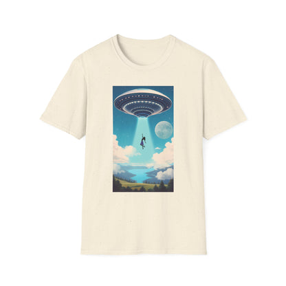 Cosmic Abduction Unisex T-Shirt | Space Alien Tee, UFO Graphic Shirt, Sci-Fi Fan Gift, Casual Style, Cool Vintage Look