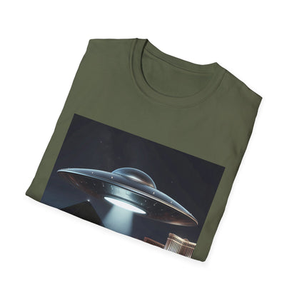 Las Vegas UFO, Vintage UFO Graphic Unisex T-Shirt, Retro Tee for Sci-Fi Lovers, Gift for Space Enthusiasts, Cool Alien Design, Unique Casual Wear