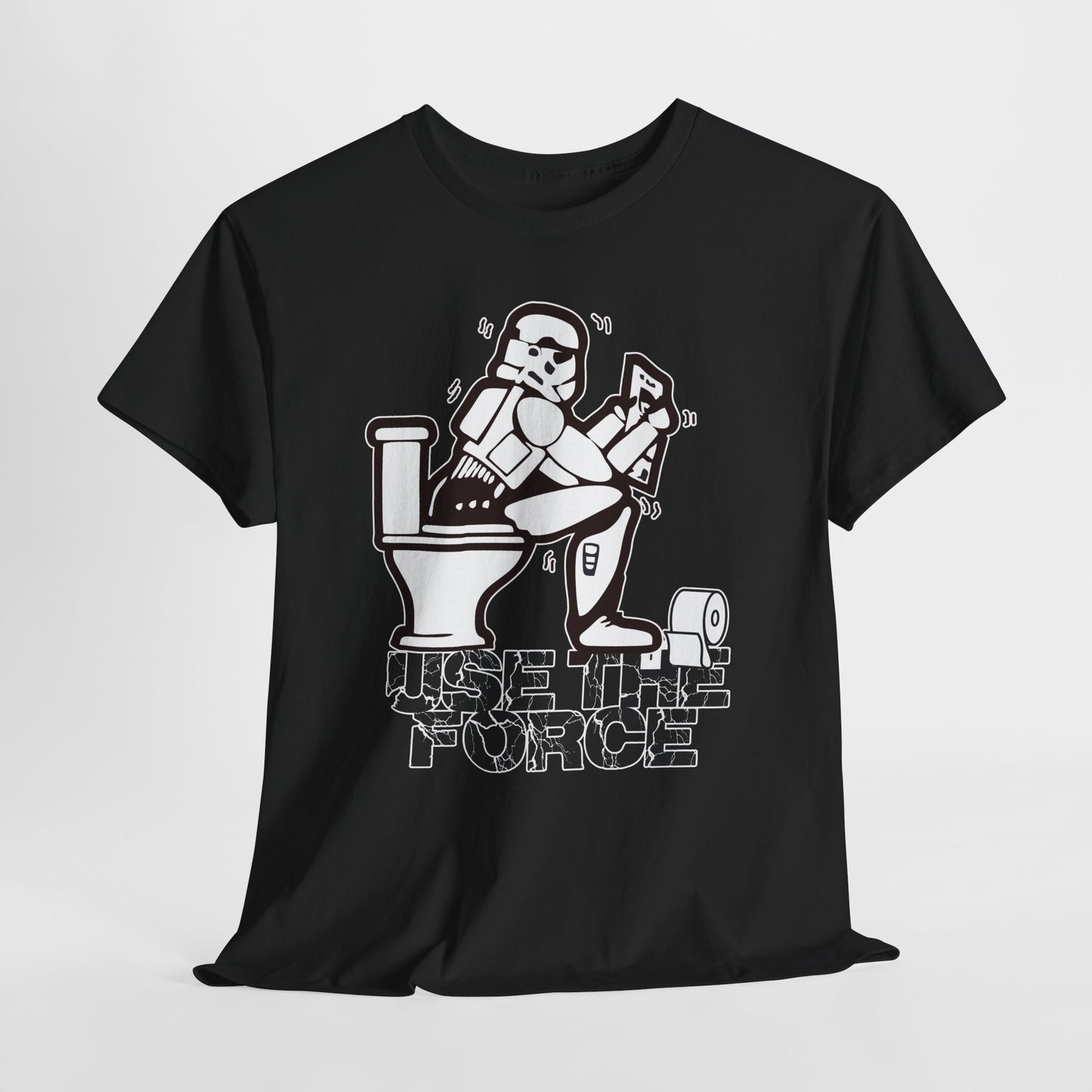 Use The Force, Unisex Heavy Cotton Tee, Star Wars, funny, restroom jokes, graphic design, png
