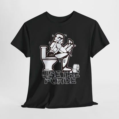Use The Force, Unisex Heavy Cotton Tee, Star Wars, funny, restroom jokes, graphic design, png