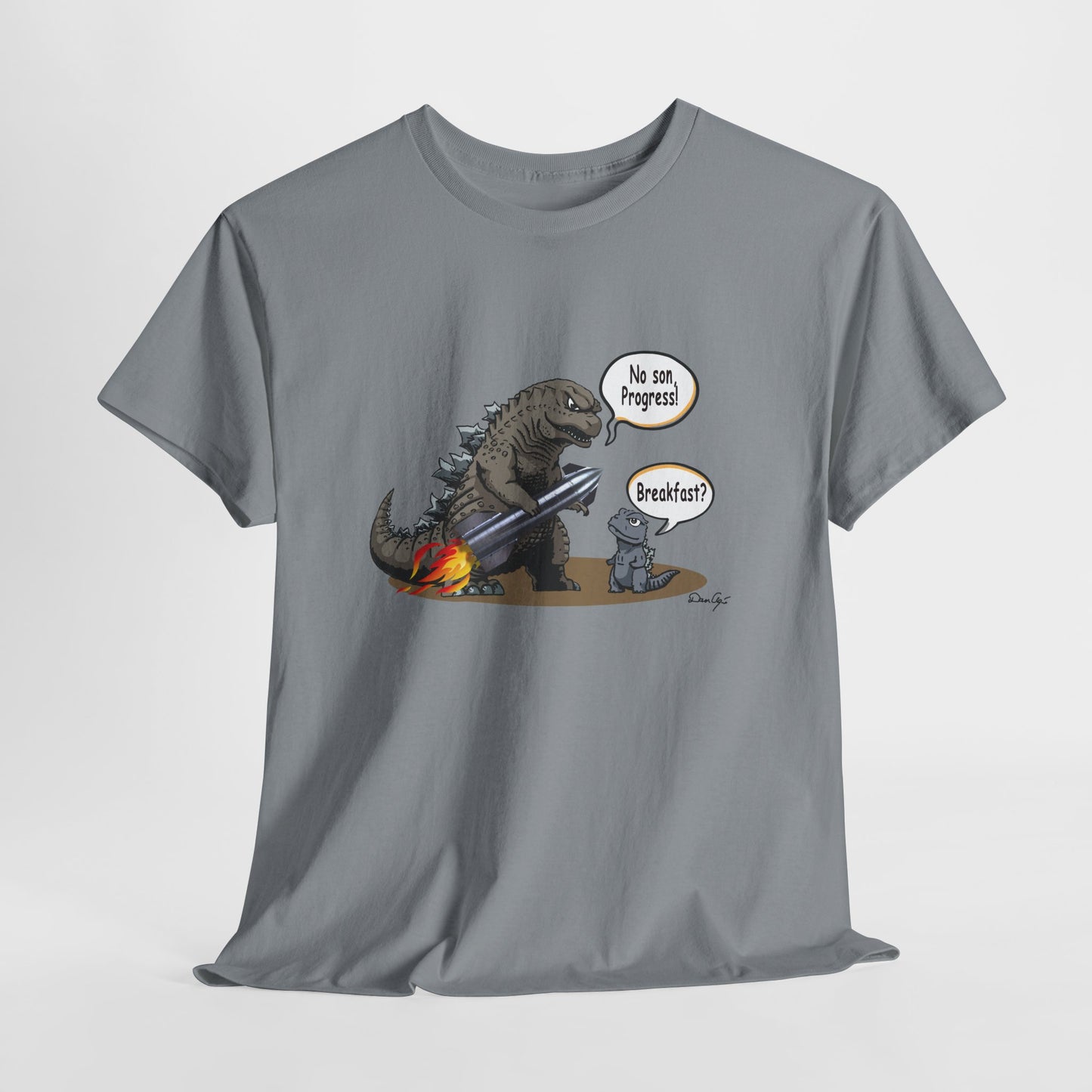 Godzilla, Son and SpaceX, Unisex Heavy Cotton Tee, print design, t-shirt, t-shirts, t-shirts, png, funny, cartoons, tee