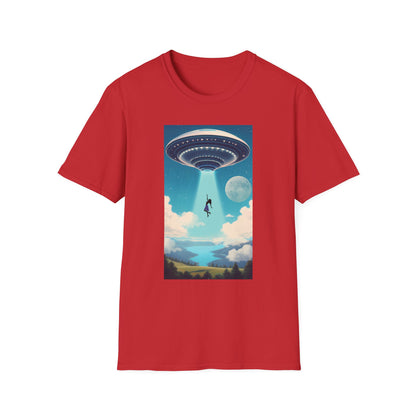 Cosmic Abduction Unisex T-Shirt | Space Alien Tee, UFO Graphic Shirt, Sci-Fi Fan Gift, Casual Style, Cool Vintage Look