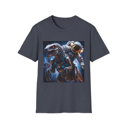 Space Dinosaur Unisex Softstyle T-Shirt, Fun Gift for Kids, Science Fiction Tee, Unique Graphic Shirt, Cool Outfit for Parties, t-shirt, tshirt, png