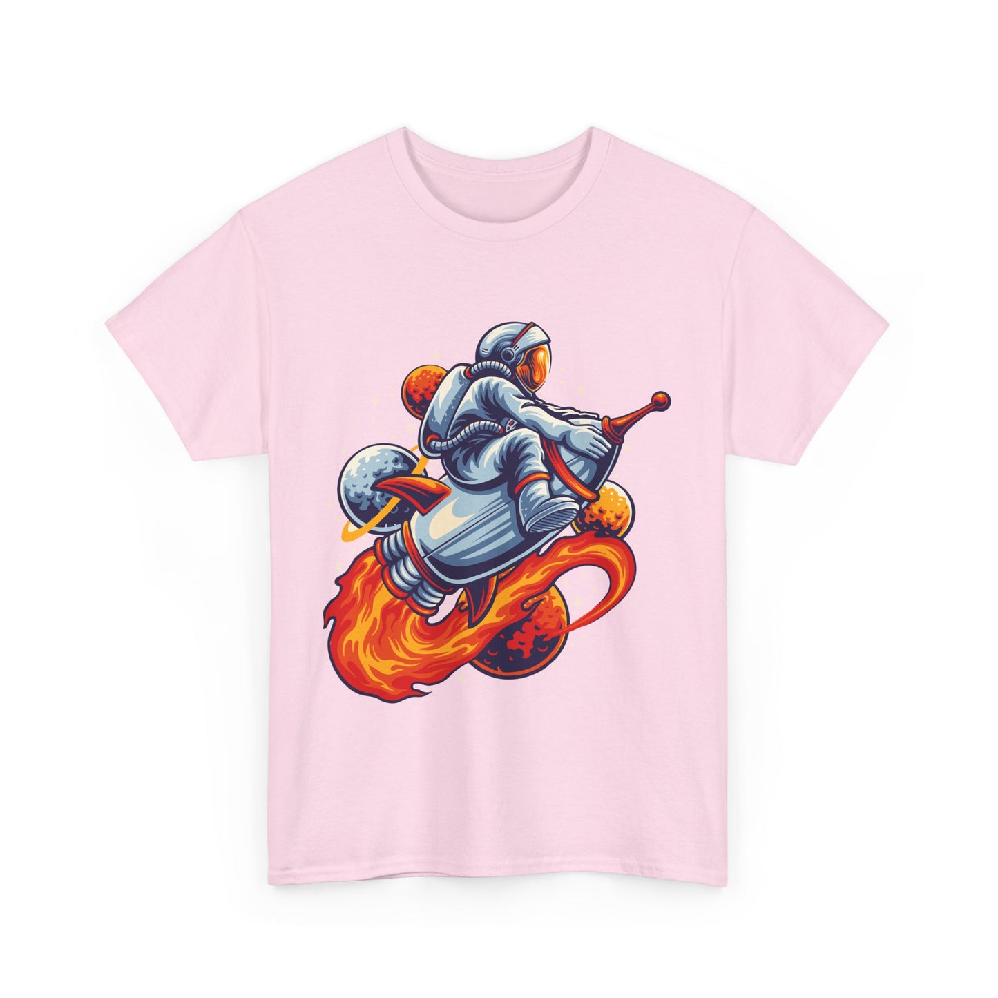 Retro Space Explorer Unisex Heavy Cotton Tee, graphic designed, tees, t-shirt, t-shirts, png