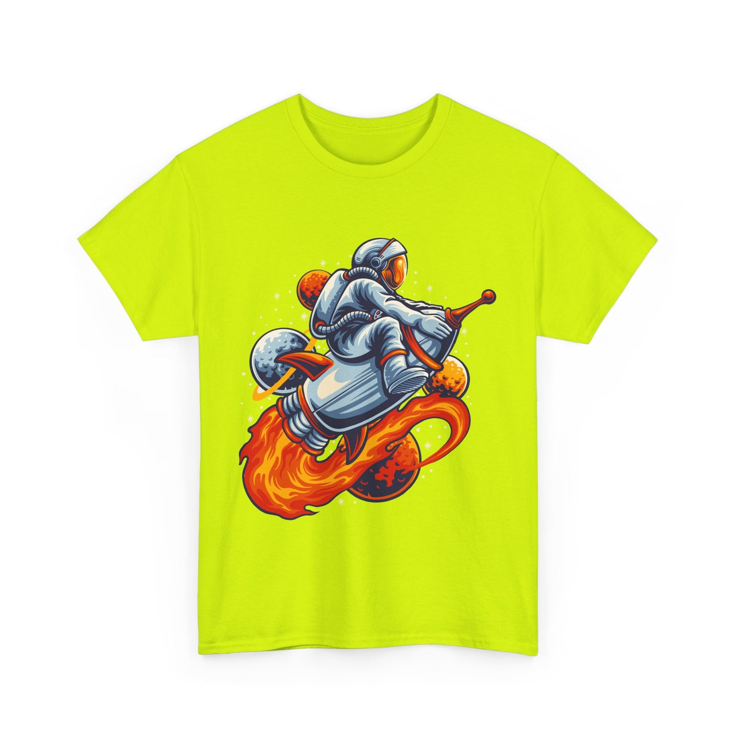 Retro Space Explorer Unisex Heavy Cotton Tee, graphic designed, tees, t-shirt, t-shirts, png
