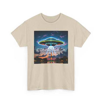Retro Neon Alien UFO T-Shirt — "Conspiracy at DC" Graphic Tee