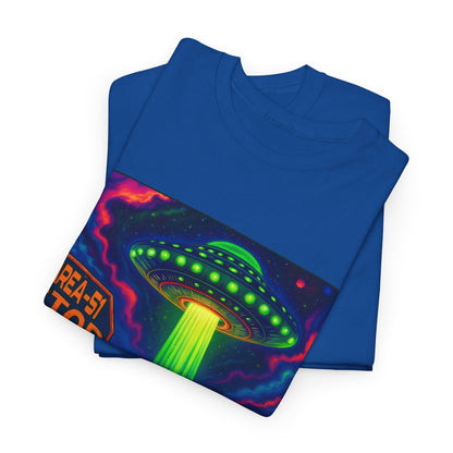 Area 51 Stop UFO Abduction T-Shirt — Neon Alien Invasion Tee