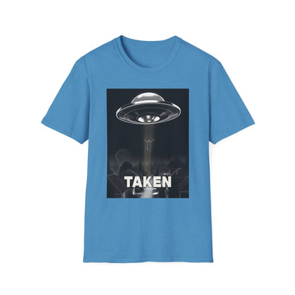 Taken 3, Alien Theme Unisex Softstyle T-Shirt, Fun Graphic Tee for UFO Lovers, Great for Casual Wear, Gifts for Sci-Fi Fans, Cool Shirt