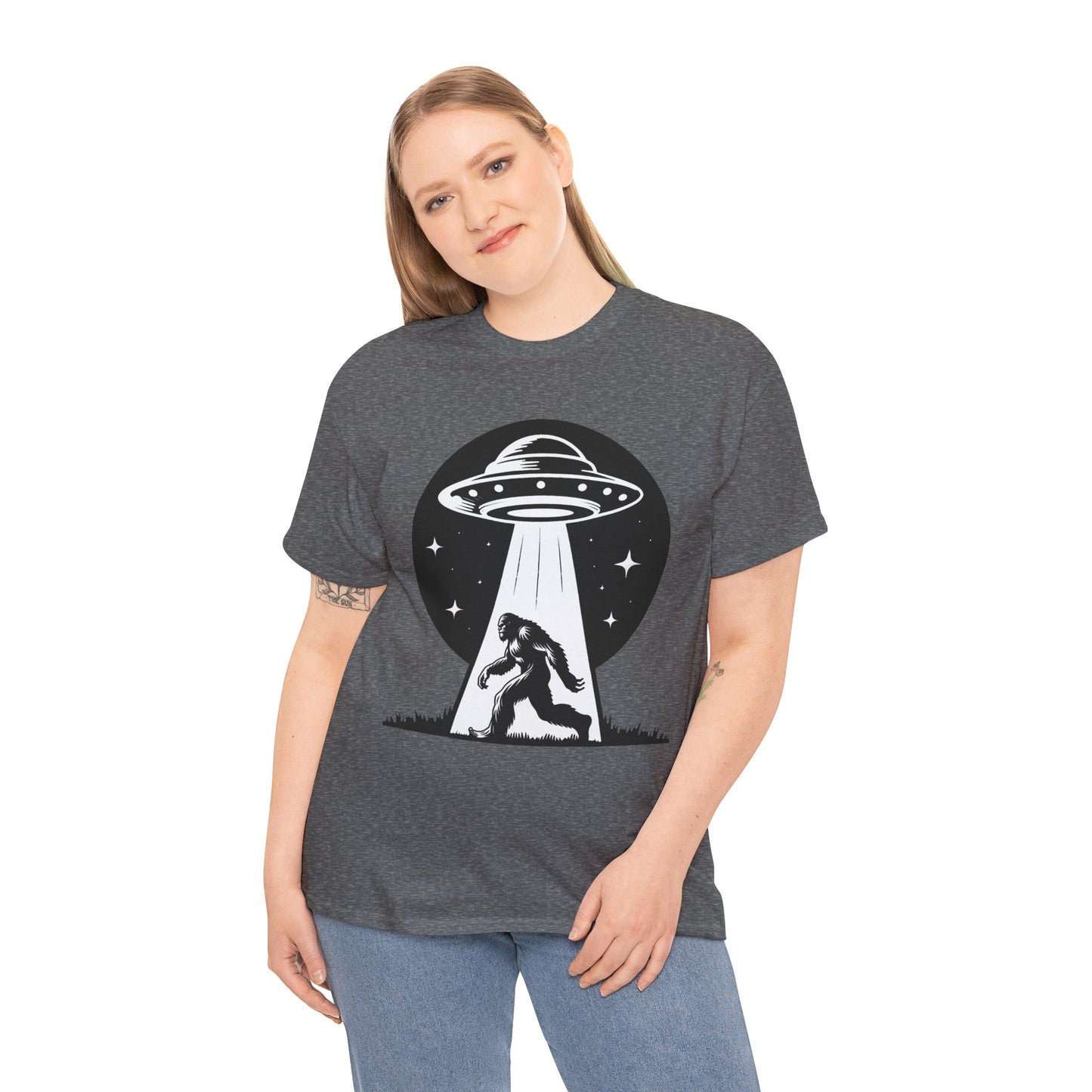 Bigfoot UFO Unisex Tee Graphic Design T-Shirt, GraphicTees, png, sublimation