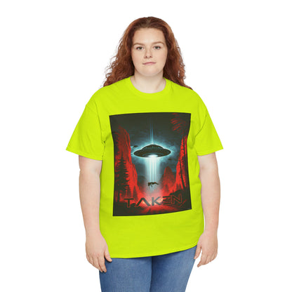 Taken, Unisex Heavy Cotton Tee, UFO inspired t-shirt, graphic design, art, png, t-shirts, tshirts, tee