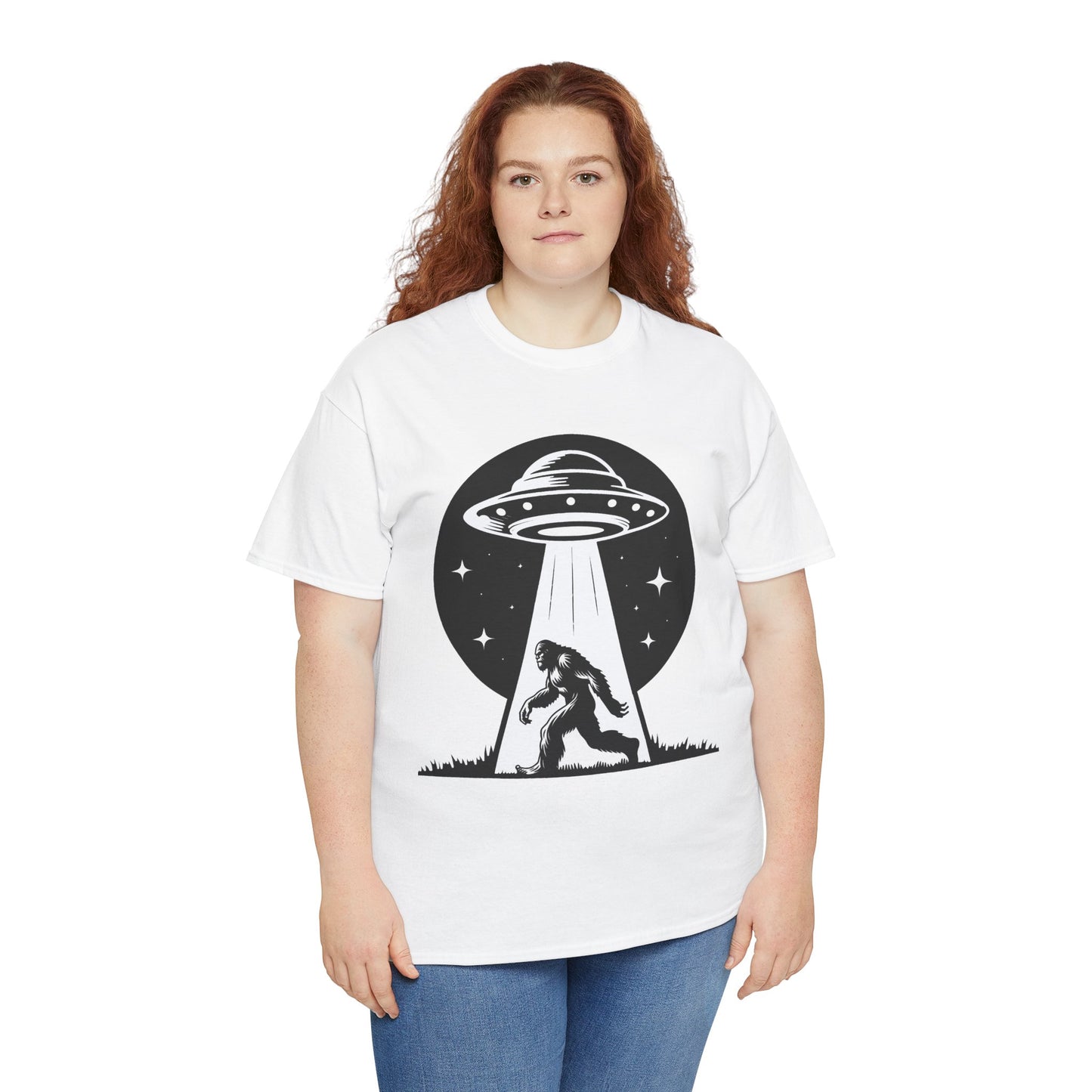 Bigfoot UFO Unisex Tee Graphic Design T-Shirt, GraphicTees, png, sublimation