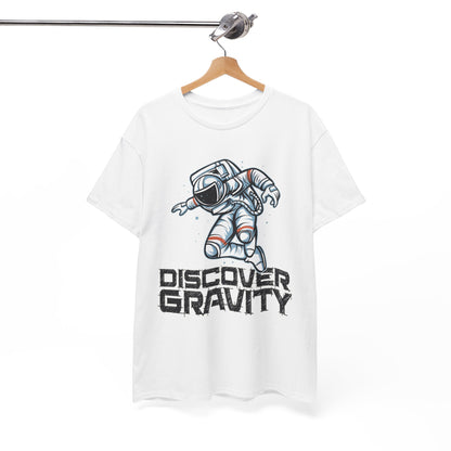 Discover Gravity. Unisex Heavy Cotton Tee - Fun Astronaut, Astronomy Graphic Tee - Unisex graphic design, png Express Delivery available