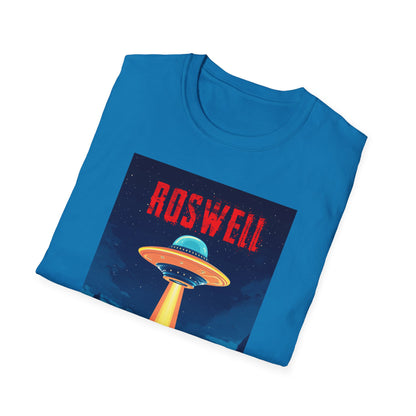 Roswell Alien Encounter Unisex T-Shirt, Retro Space UFO Tee, Sci-Fi Lovers Gift, Convention Wear, Extraterrestrial Tee, graphic design, png