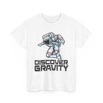 Discover Gravity. Unisex Heavy Cotton Tee - Fun Astronaut, Astronomy Graphic Tee - Unisex graphic design, png Express Delivery available
