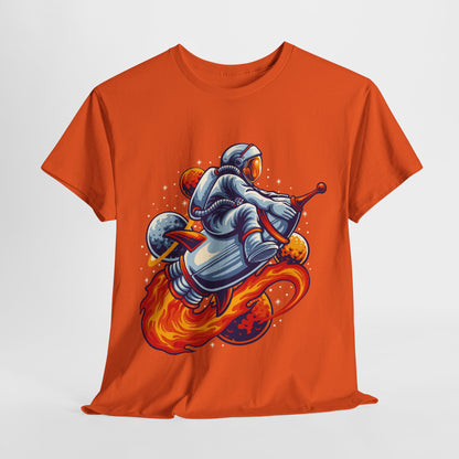 Retro Space Explorer Unisex Heavy Cotton Tee, graphic designed, tees, t-shirt, t-shirts, png