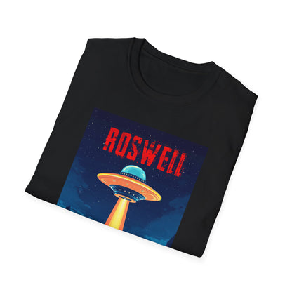 Roswell Alien Encounter Unisex T-Shirt, Retro Space UFO Tee, Sci-Fi Lovers Gift, Convention Wear, Extraterrestrial Tee, graphic design, png