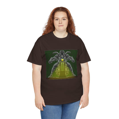 Alien Biker Neon Sci‑Fi Motorcycle T-Shirt
