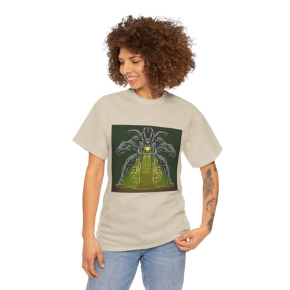 Alien Biker Neon Sci‑Fi Motorcycle T-Shirt