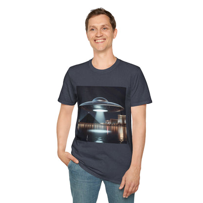 Vintage UFO Graphic Unisex T-Shirt, Retro Tee for Sci-Fi Lovers, Gift for Space Enthusiasts, Cool Alien Design, Unique Casual Wear