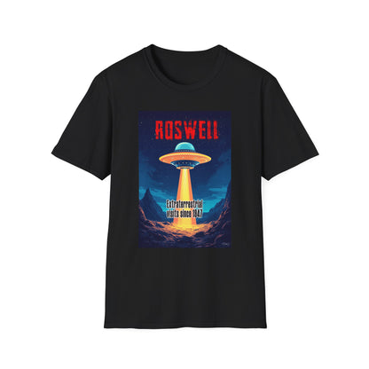 Roswell Alien Encounter Unisex T-Shirt, Retro Space UFO Tee, Sci-Fi Lovers Gift, Convention Wear, Extraterrestrial Tee, graphic design, png