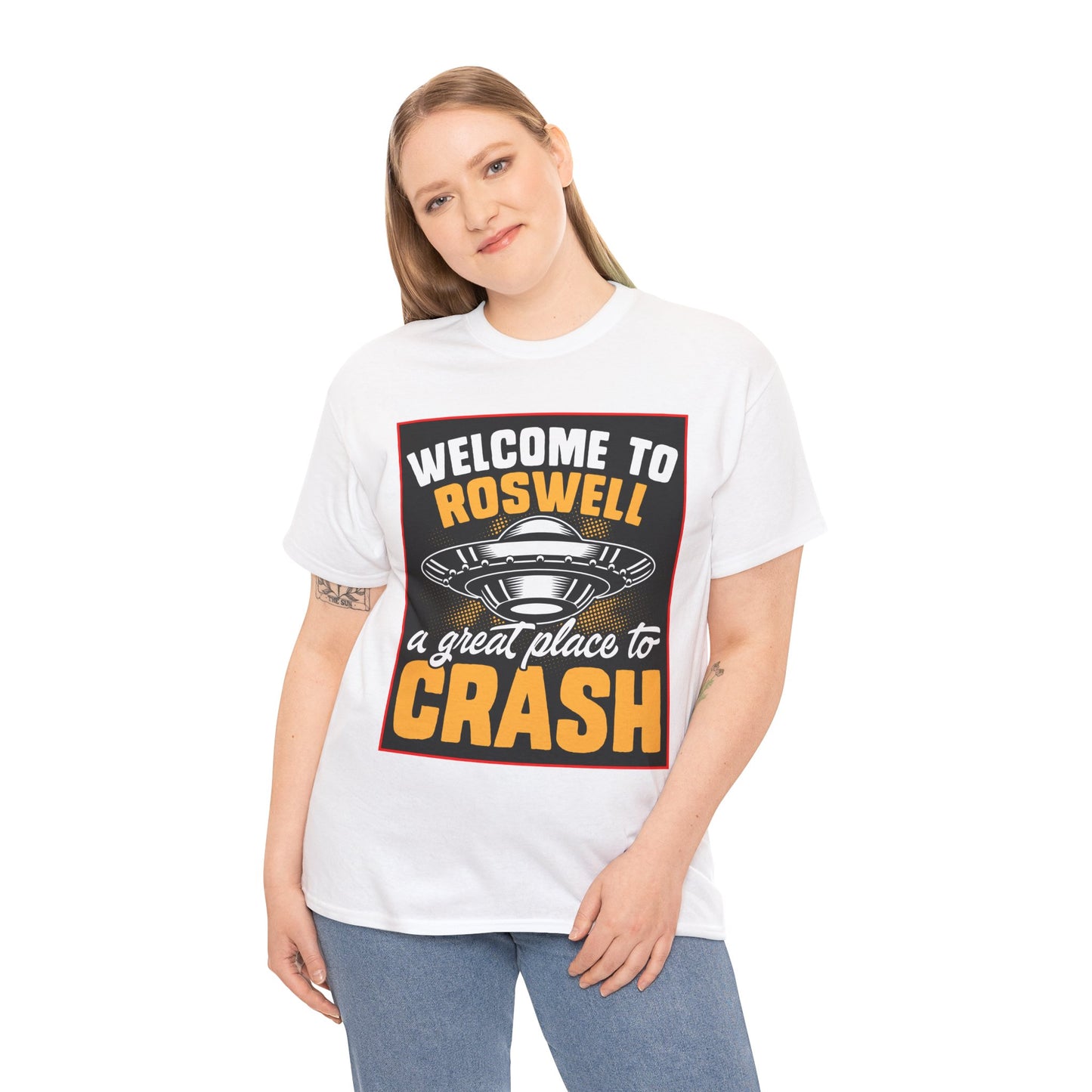 Roswell, UFO, Unisex Heavy Cotton Tee, graphic design, png, t-shirts, t-shirt, tshirts