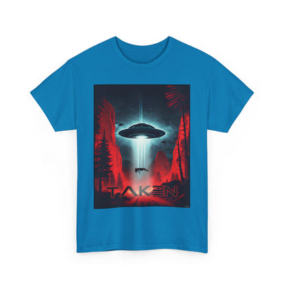 Taken, Unisex Heavy Cotton Tee, UFO inspired t-shirt, graphic design, art, png, t-shirts, tshirts, tee