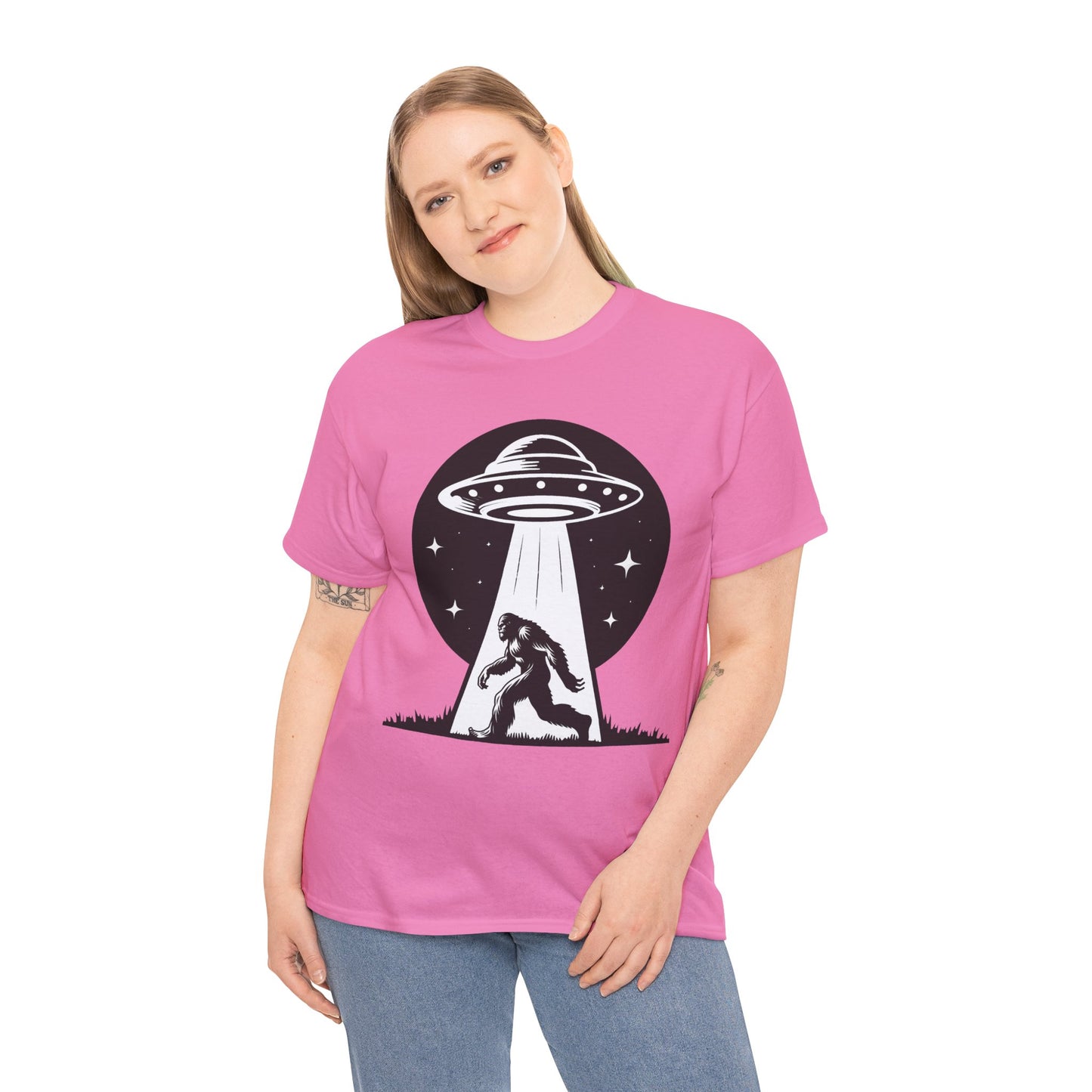 Bigfoot UFO Unisex Tee Graphic Design T-Shirt, GraphicTees, png, sublimation