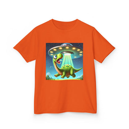Dinosaur UFO Kids Tee, Fun Graphic Shirt for Boys and Girls, Perfect for Birthdays, Parties, Casual Wear, Gifts, tshirt, t-shirt, png, dino