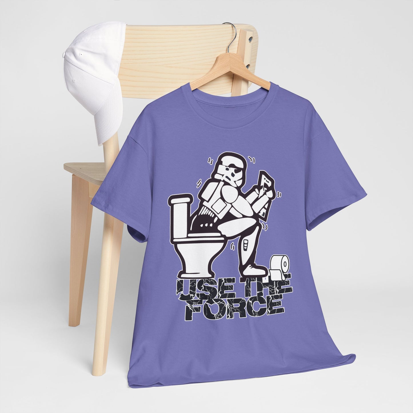 Use The Force, Unisex Heavy Cotton Tee, Star Wars, funny, restroom jokes, graphic design, png