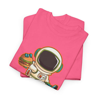 Astronaut Lunchtime Unisex Heavy Cotton Tee - Fun Graphic T-Shirt for Space Lovers, GraphicTees, png, t-shirts, tshirts