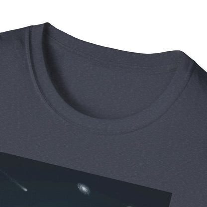 Cosmic Vibes Unisex T-Shirt - UFO & Moon Design, Relaxed Fit Tee for Space Lovers, Gift for Sci-Fi Fans, Casual Wear, Everyday Essentials, t-shirt, tshirt, png